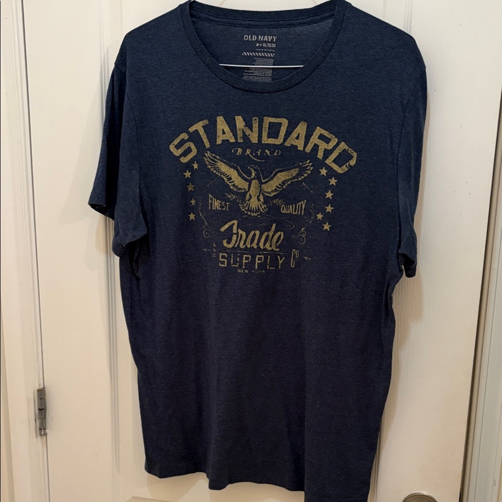 Old Navy Men's Navy Blue Graphic Tee